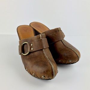 Fyre Reese Ring Mule Leather Clogs 8.5